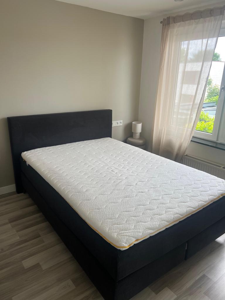 Bright pocketveren boxspring 140x200 met topper, Ophalen, Zwart, 140 cm, Zo goed als nieuw