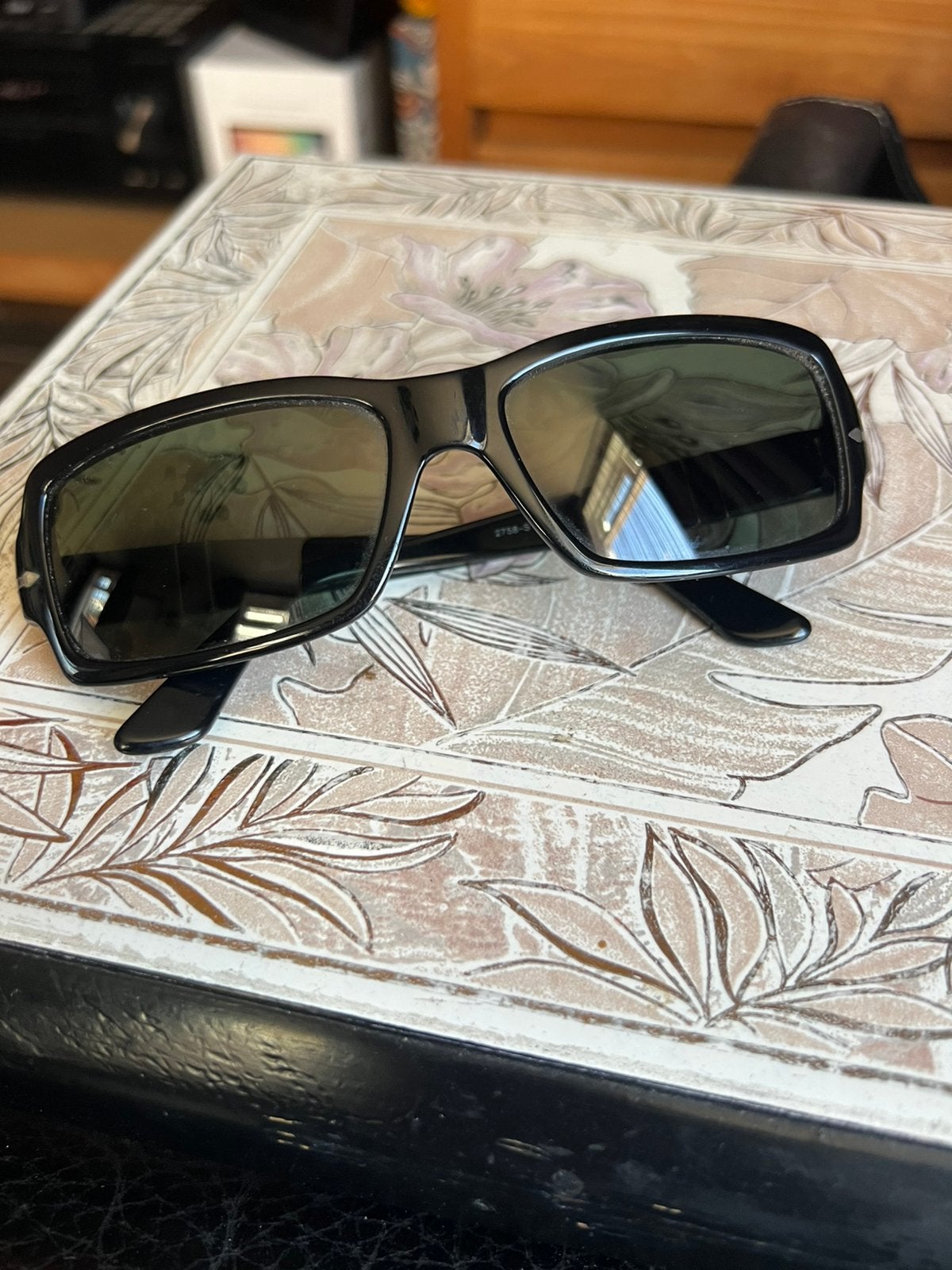 Stijlvolle Persol Zonnebril 2758-S Zwart - Made in Italy, Overige merken, Gebruikt, Zonnebril, Zwart