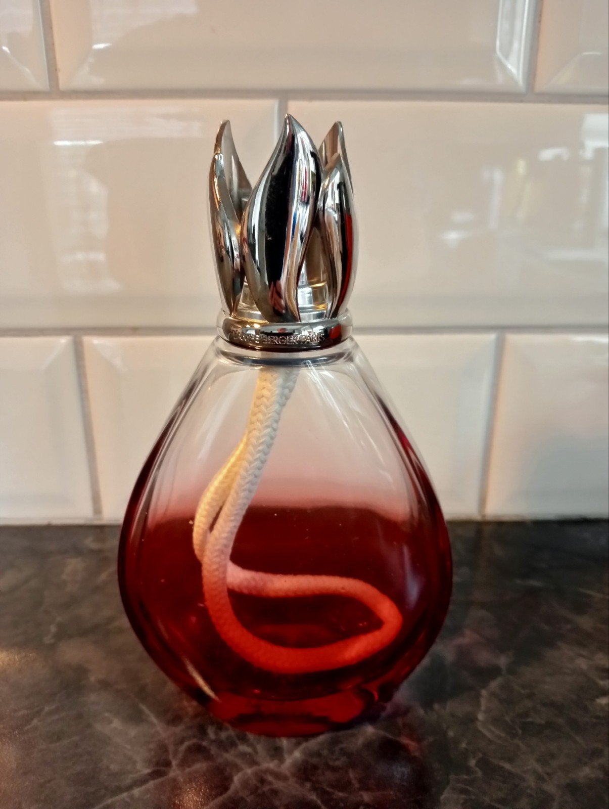 Lampe Berger Paris brander - Rood glas, Ophalen