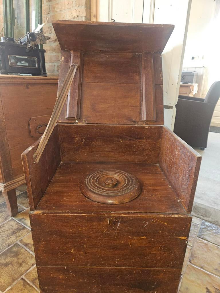 Antieke houten wc-pot / commode, Ophalen of Verzenden