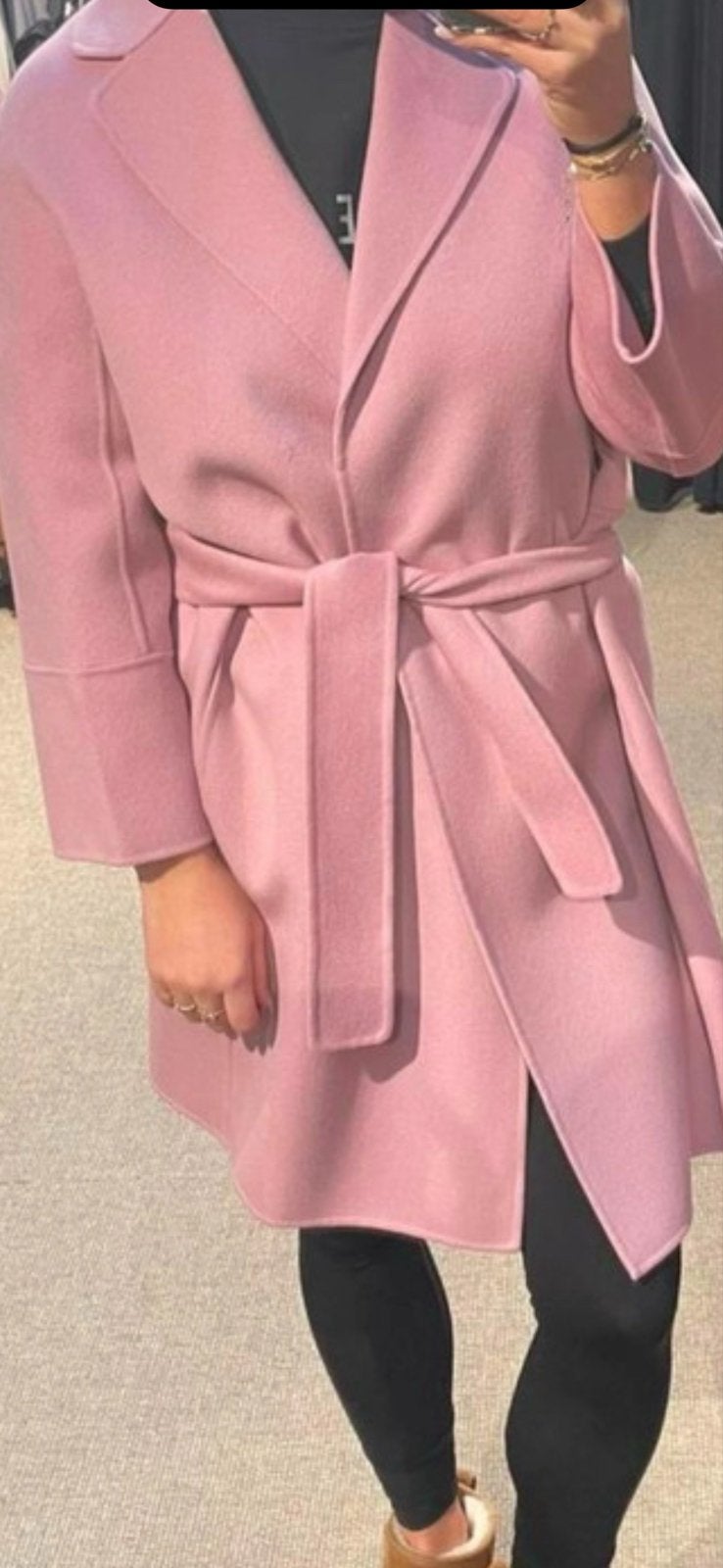 S Max Mara Virgin Wool Coat - Roze maat 40, Verzenden, Nieuw, Maat 38/40 (M), Roze
