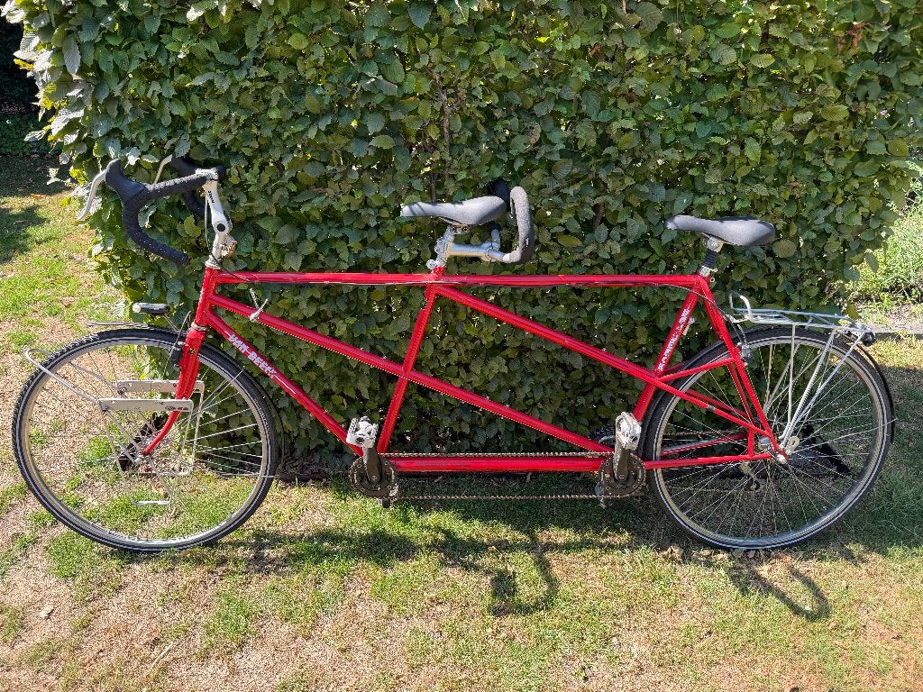 Snelle tandem Van Beek, Fietsen en Brommers, Fietsen | Tandems, Gebruikt, 10 tot 15 versnellingen, Velgrem, 55 cm of meer