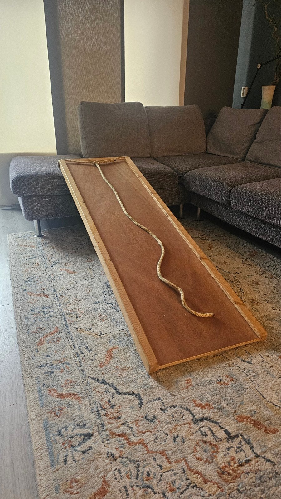 Houten klimplank met touw voor binnen, Ophalen, Gebruikt, Klimtouw, Aanbouwonderdeel