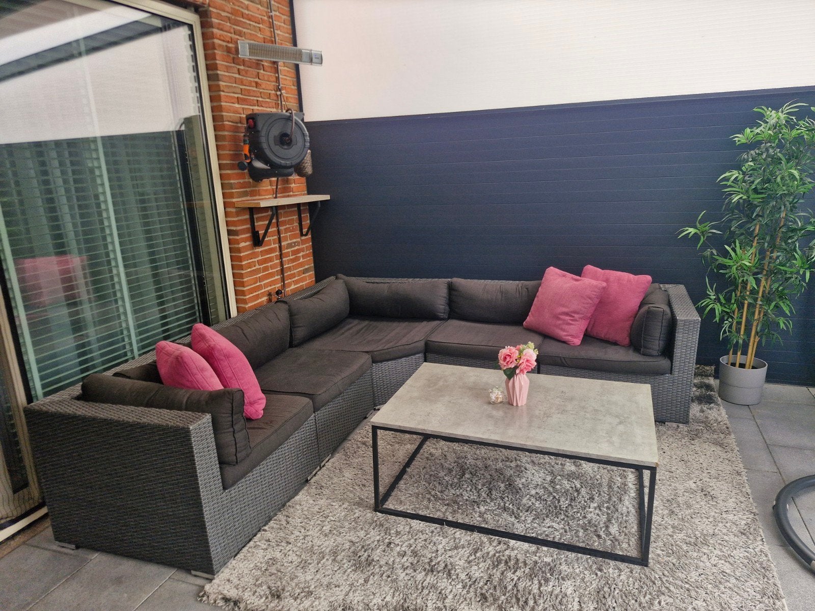 Mooie en ruime loungeset, Ophalen, Rotan, Bank, Loungeset