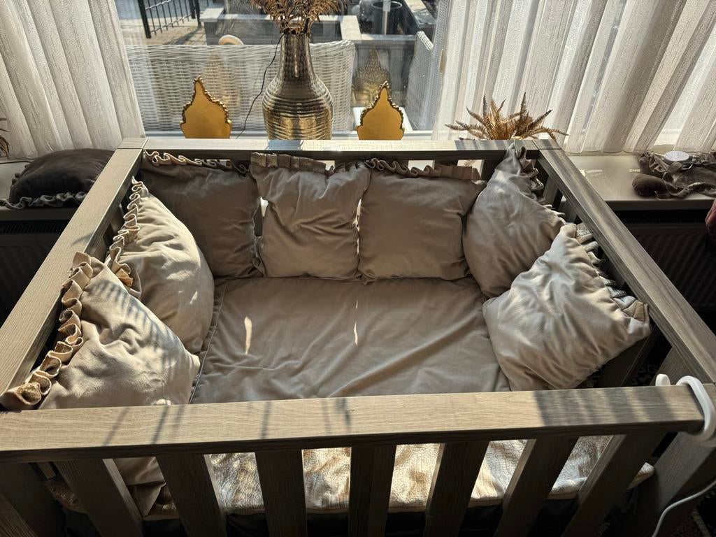 Handgemaakte Boxbekleding Beige met Goud Look, Ophalen of Verzenden, Zo goed als nieuw