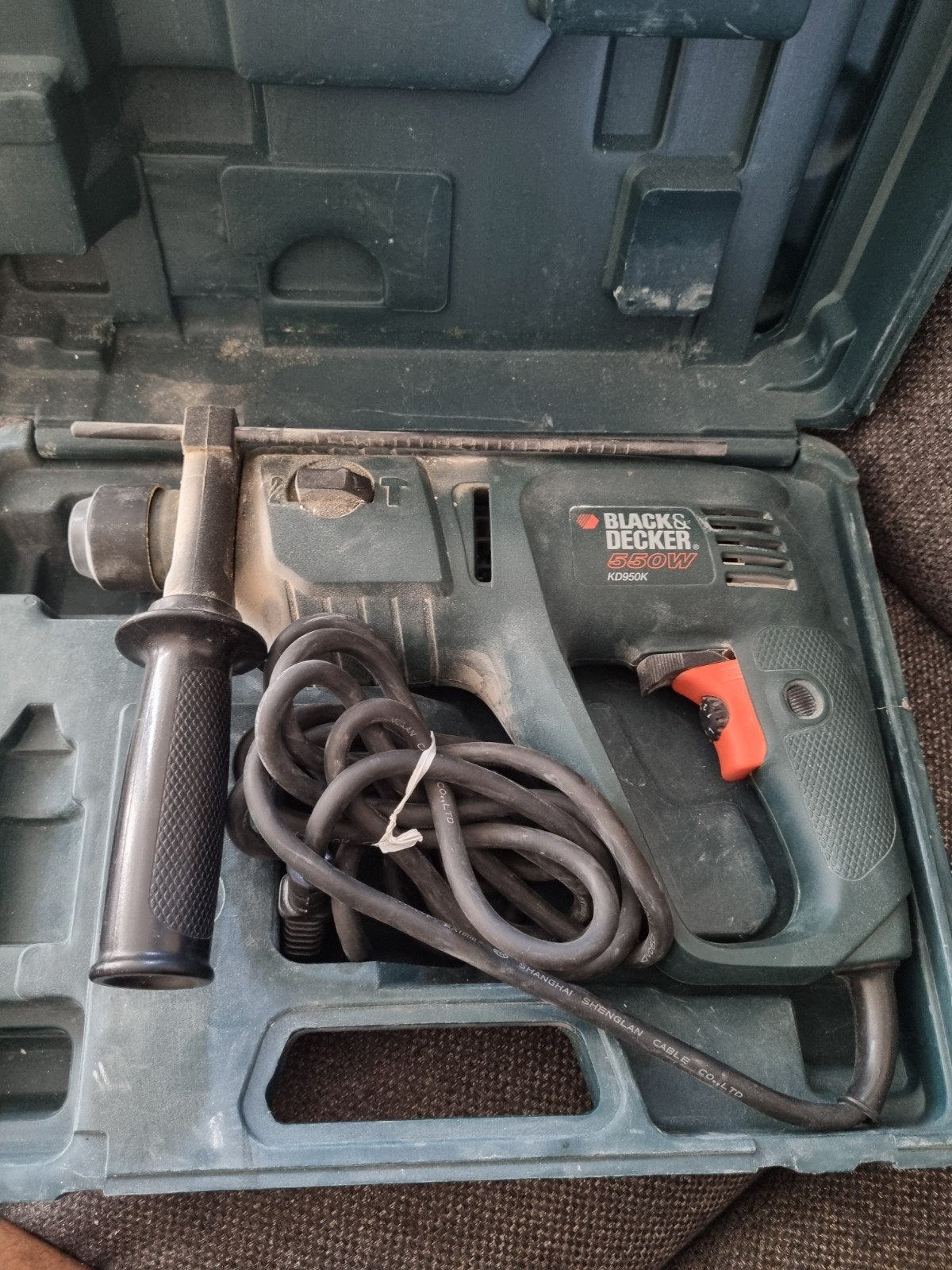 Black & Decker KD950K Boorhamer 550W, Ophalen, Gebruikt, Boor- en/of Breekhamer, Klopboormechanisme