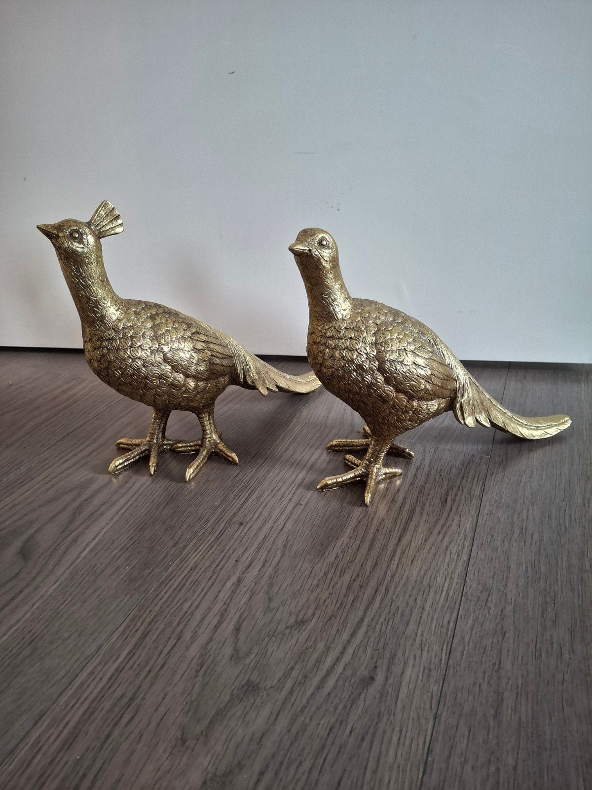 Decoratieve gouden fazanten - set van 2, Ophalen of Verzenden