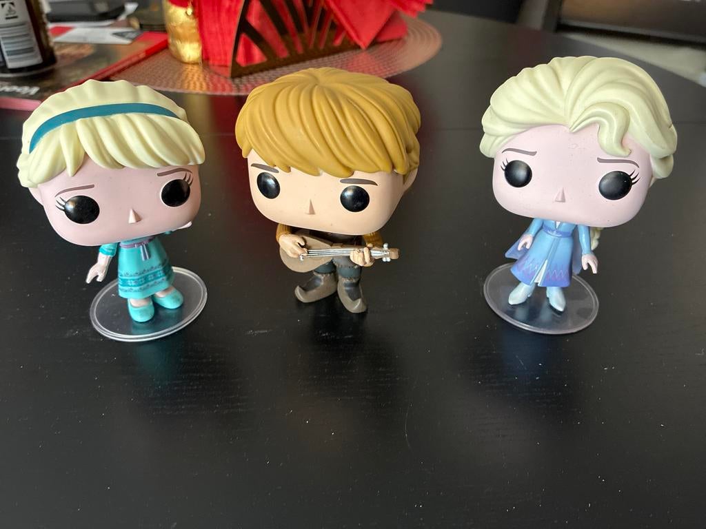 Funko Pop! Frozen Figuren Set: Elsa, Anna, Kristoff, Verzamelen, Disney, Ophalen of Verzenden, Overige figuren, Zo goed als nieuw
