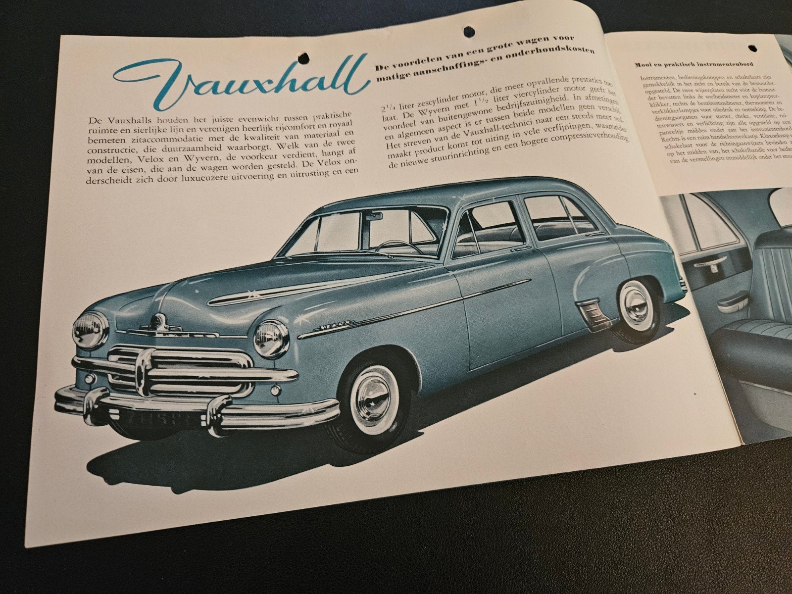 Brochure Vauxhall Wyvern & Velox 1954, Ophalen of Verzenden, Zo goed als nieuw, Overige merken
