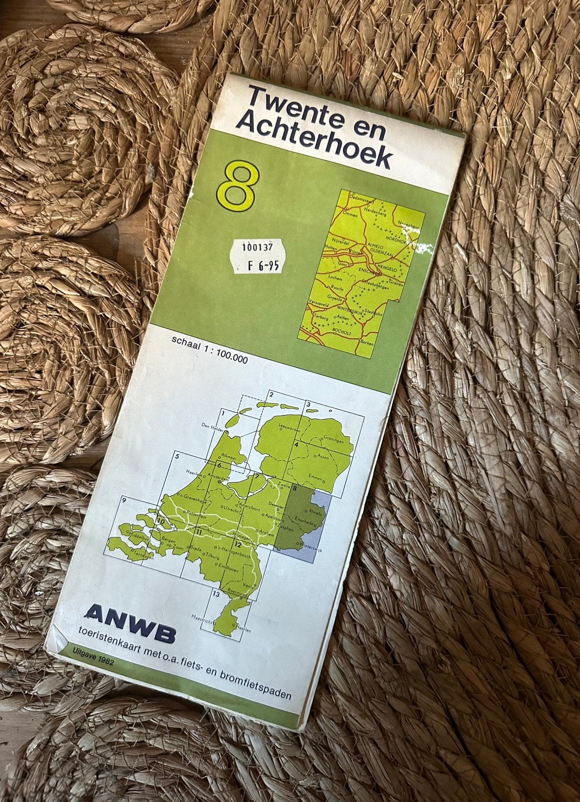 ANWB toeristenkaart nummer 8 - Twente en Achterhoek, 2000 tot heden, Ophalen of Verzenden, Nederland, Landkaart