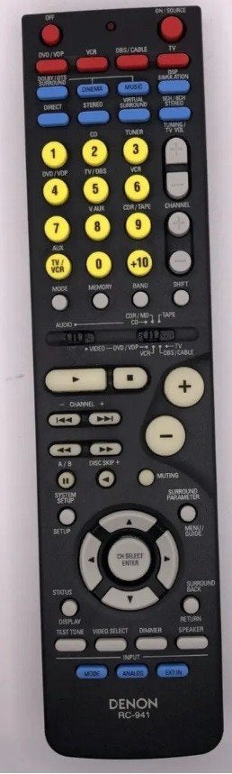 Gevraagd: afstandsbediening RC-941 Denon AVR-1604, Ophalen of Verzenden, Gebruikt, Origineel, Receiver of Versterker