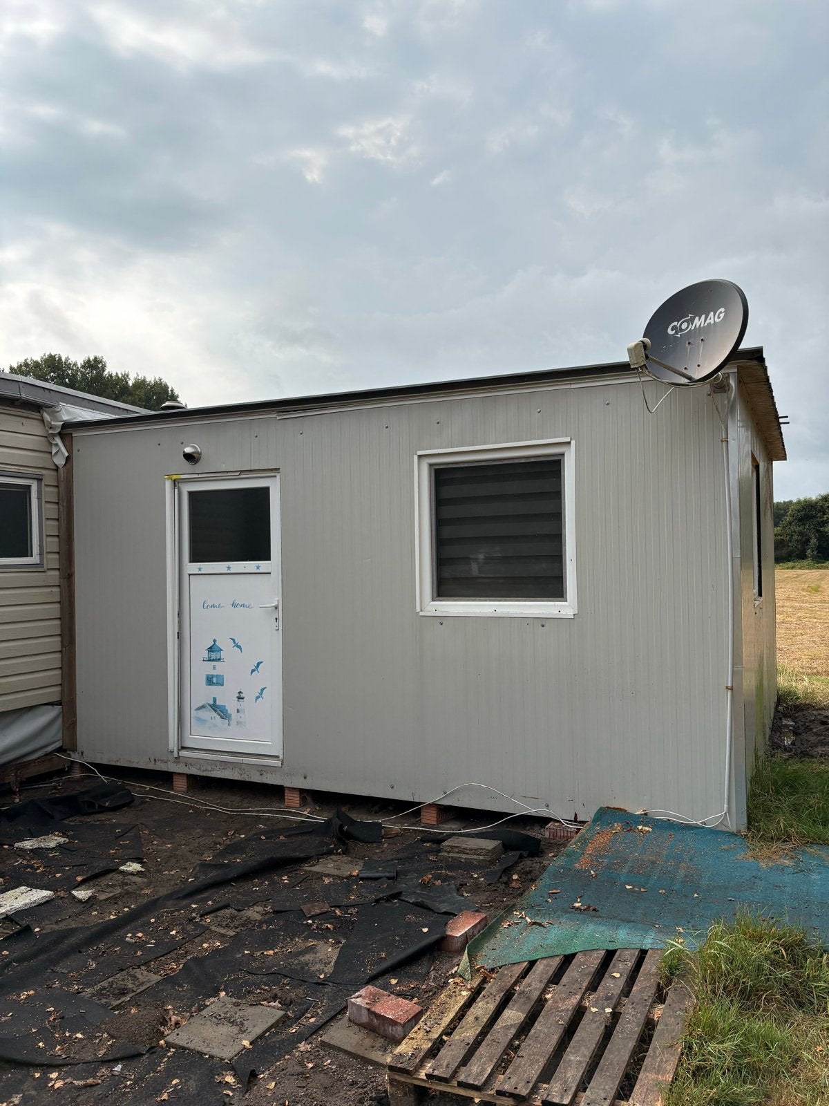 Bijgebouw/Bouwmateriaal 5x5x2,5m, Doe-het-zelf en Verbouw, Ophalen, Gebruikt