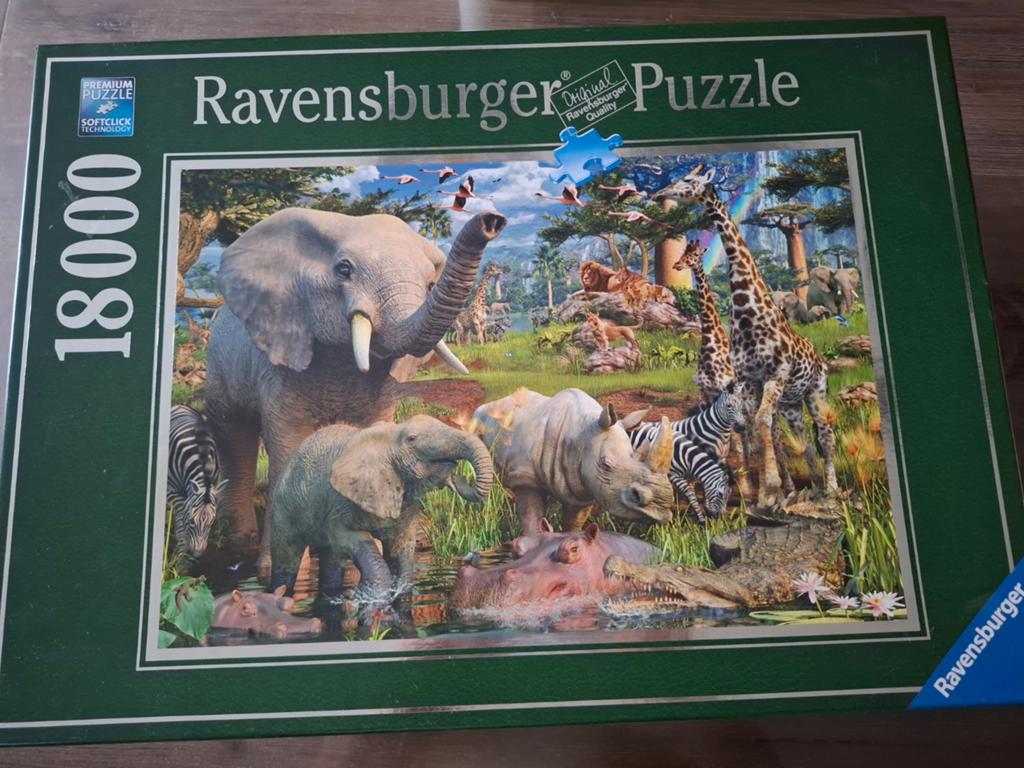Puzzel wildlife 18000 stukjes, Ophalen of Verzenden, Meer dan 1500 stukjes, Zo goed als nieuw, Legpuzzel