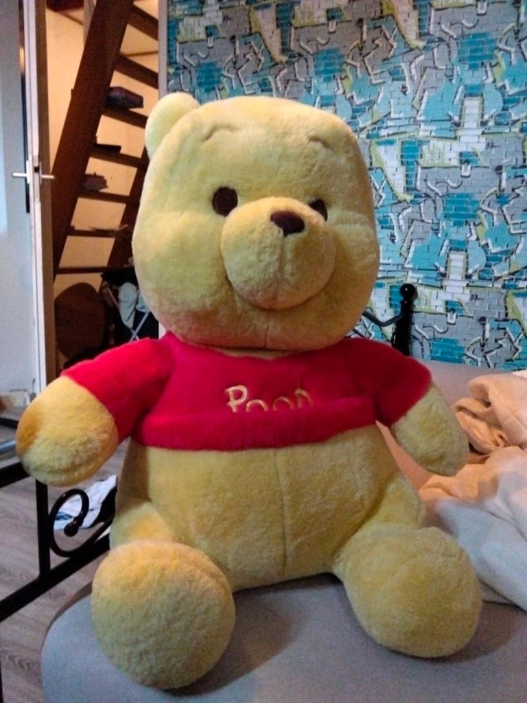 Grote Winnie de Poeh knuffel - Zo goed als nieuw, Ophalen, Disney, Disney, Geel