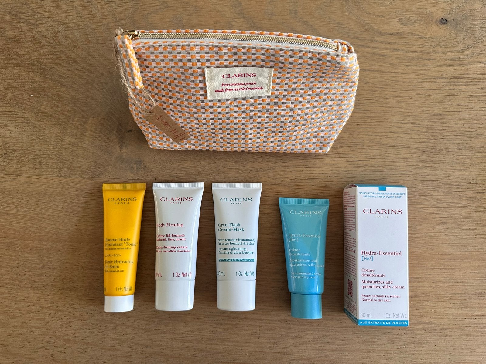 Clarins Skincare set (Tonic, Body, Cryo Mask, Silky Cream), Ophalen of Verzenden, Nieuw, Bodylotion, Crème of Olie