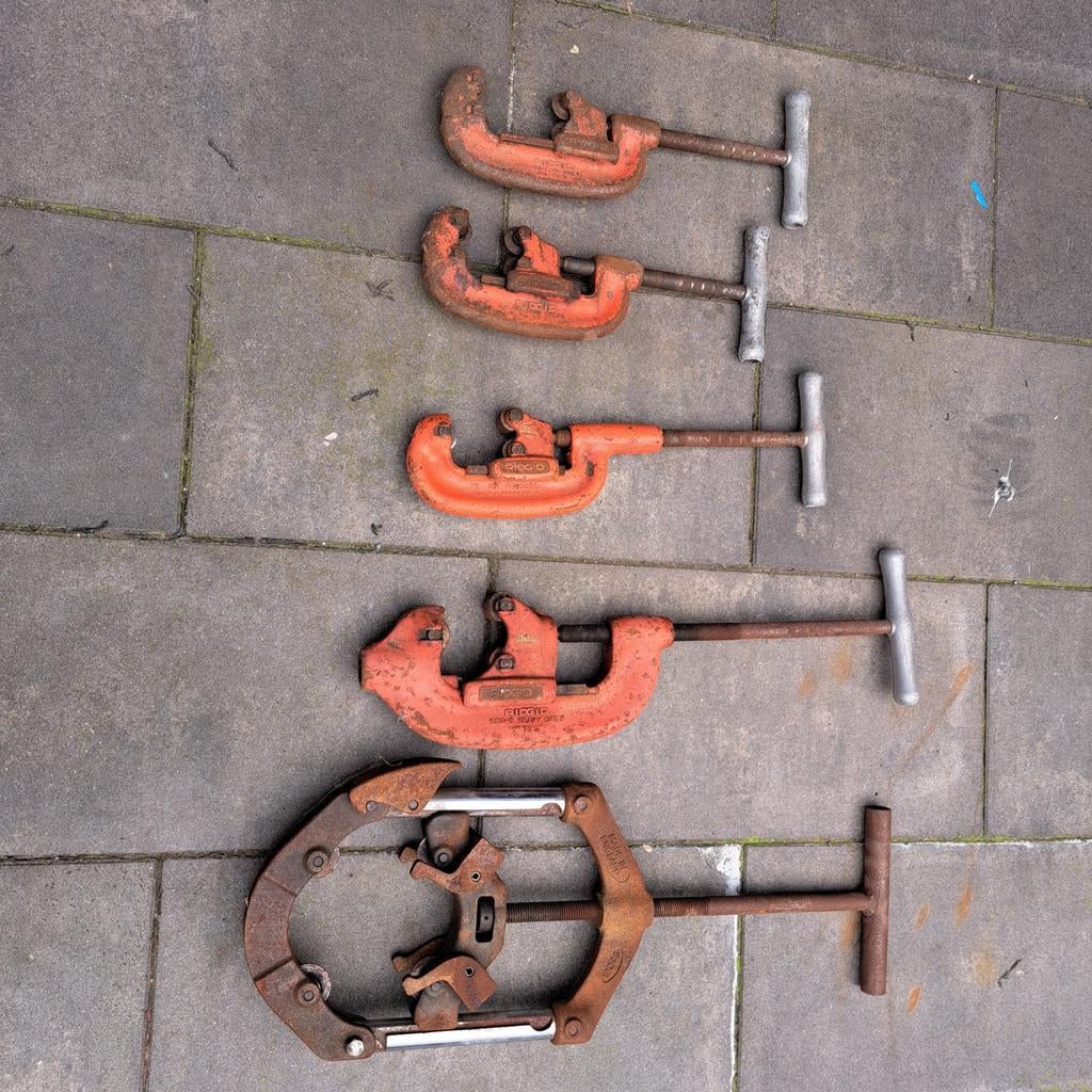 Set van 5 pijpensnijders - Ridged, Wheeler, Rex, Ophalen