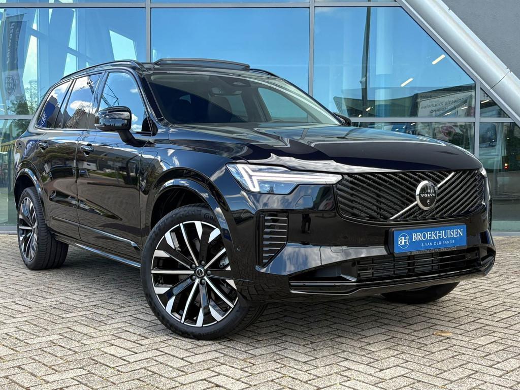 Volvo XC90 2.0 T8 Plug-in hybrid AWD Ultra Dark 455pk Luchtv, Auto's, Gebruikt, Zwart, 4 cilinders, 1969 cc