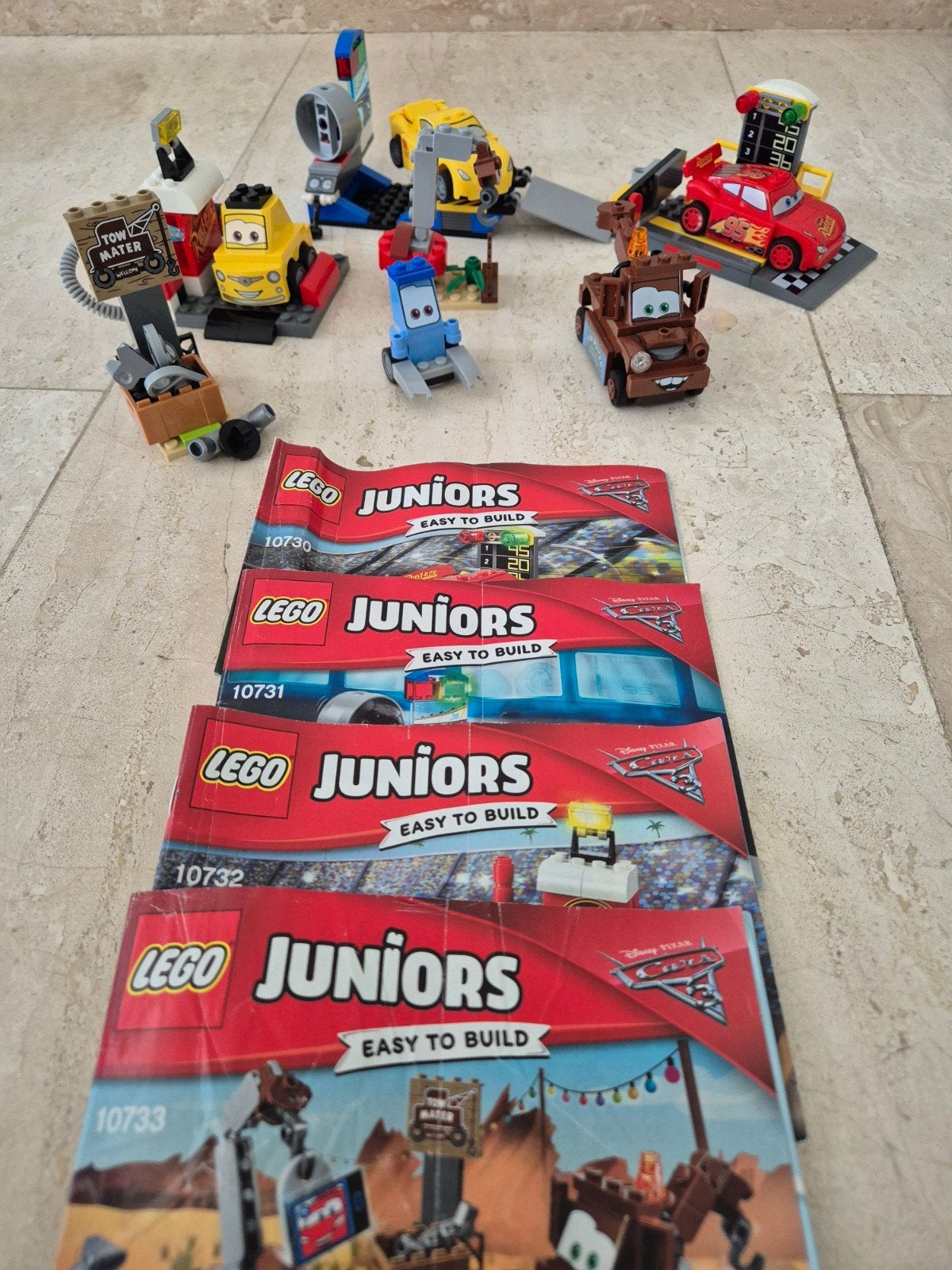 Lego Juniors Cars sets (10730, 10731, 10732, 1073, Compleet, Lego, Ophalen of Verzenden, Zo goed als nieuw