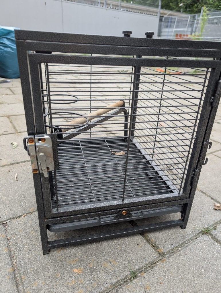 Transportkooi vogelverblijf, Dieren en Toebehoren, Vogels | Hokken en Kooien, Ophalen, Gebruikt, Metaal, Vogelkooi