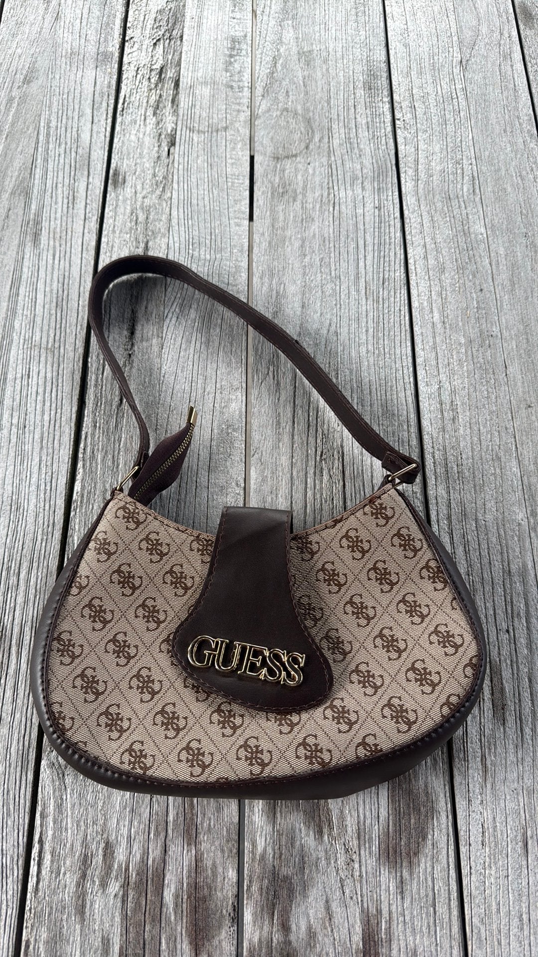 Guess bruin tas, Ophalen of Verzenden, Zo goed als nieuw, Bruin
