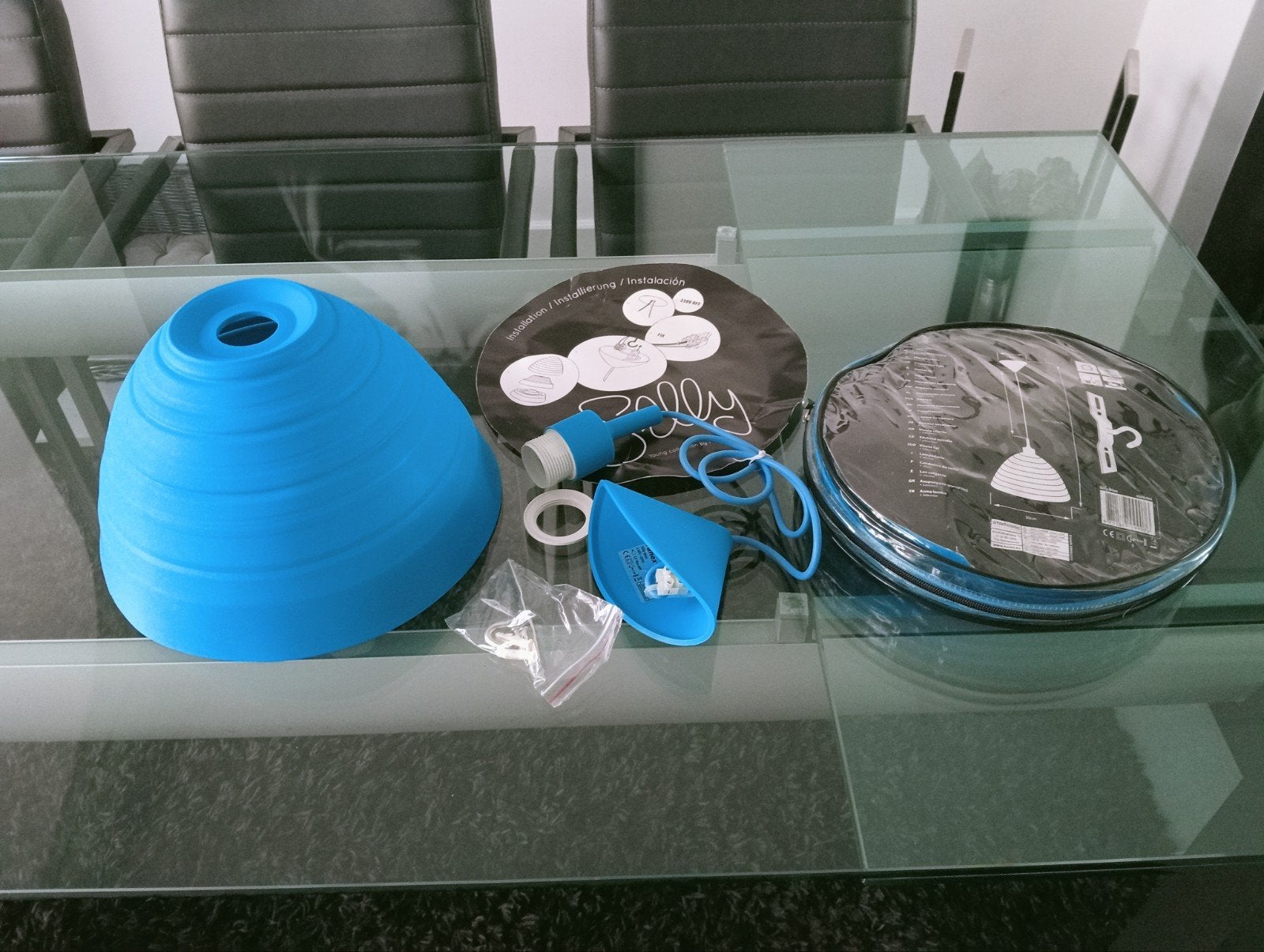 Smartwares Silly  2x hanglampen blauw – Nieuw in verpakking, Ophalen of Verzenden, Zo goed als nieuw, Overige materialen, E27 (groot)