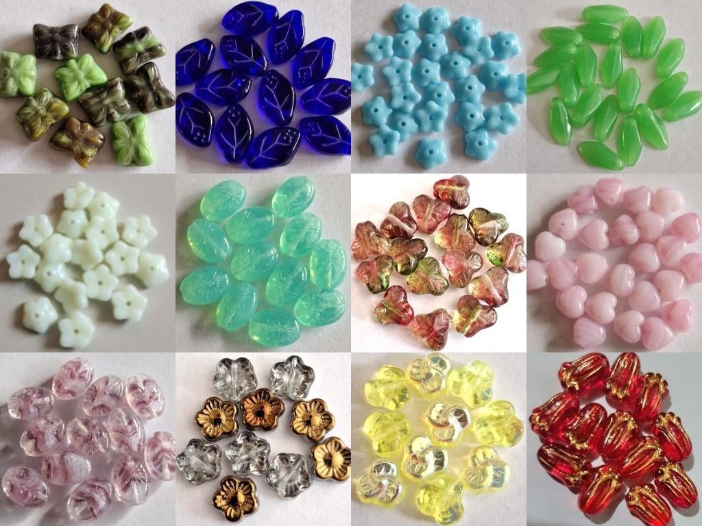 Tsjechische glas kralen sets 1 euro per set, Hobby en Vrije tijd, Verzenden, Nieuw, Kraal