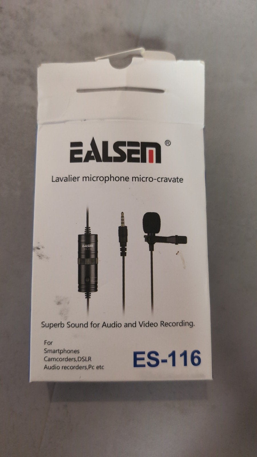 Ealsen ES-116 Lavalier Microfoon voor Telefoon en Camera, Ophalen of Verzenden