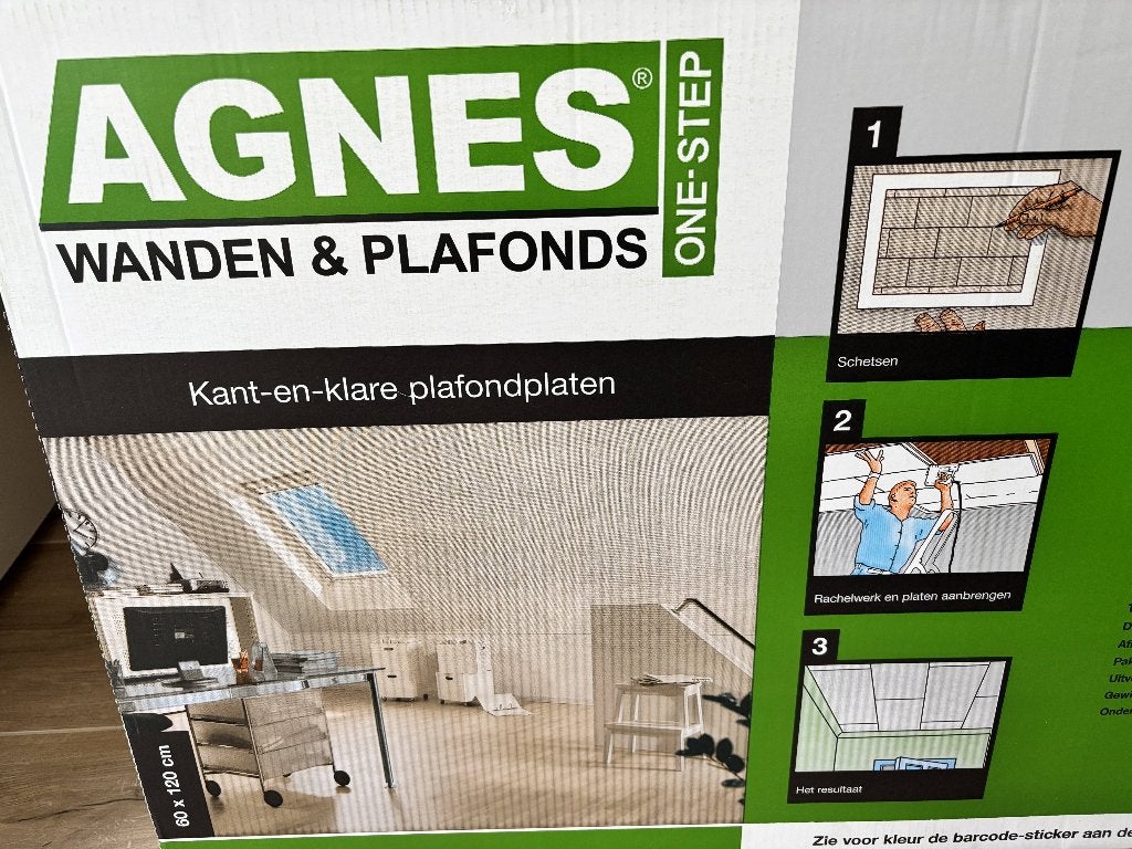 Agnes One-Step Kant-en-klare Plafondplaten 12mm (2 stuks), Ophalen, Nieuw, Overige materialen, Minder dan 20 mm