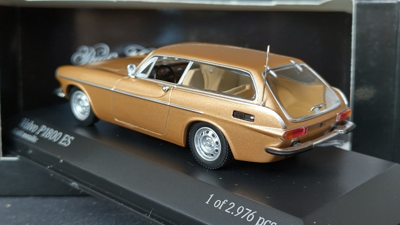 Volvo P1800 Es Goud 1:43 Minichamps Pol, Auto, Nieuw, MiniChamps, Pma