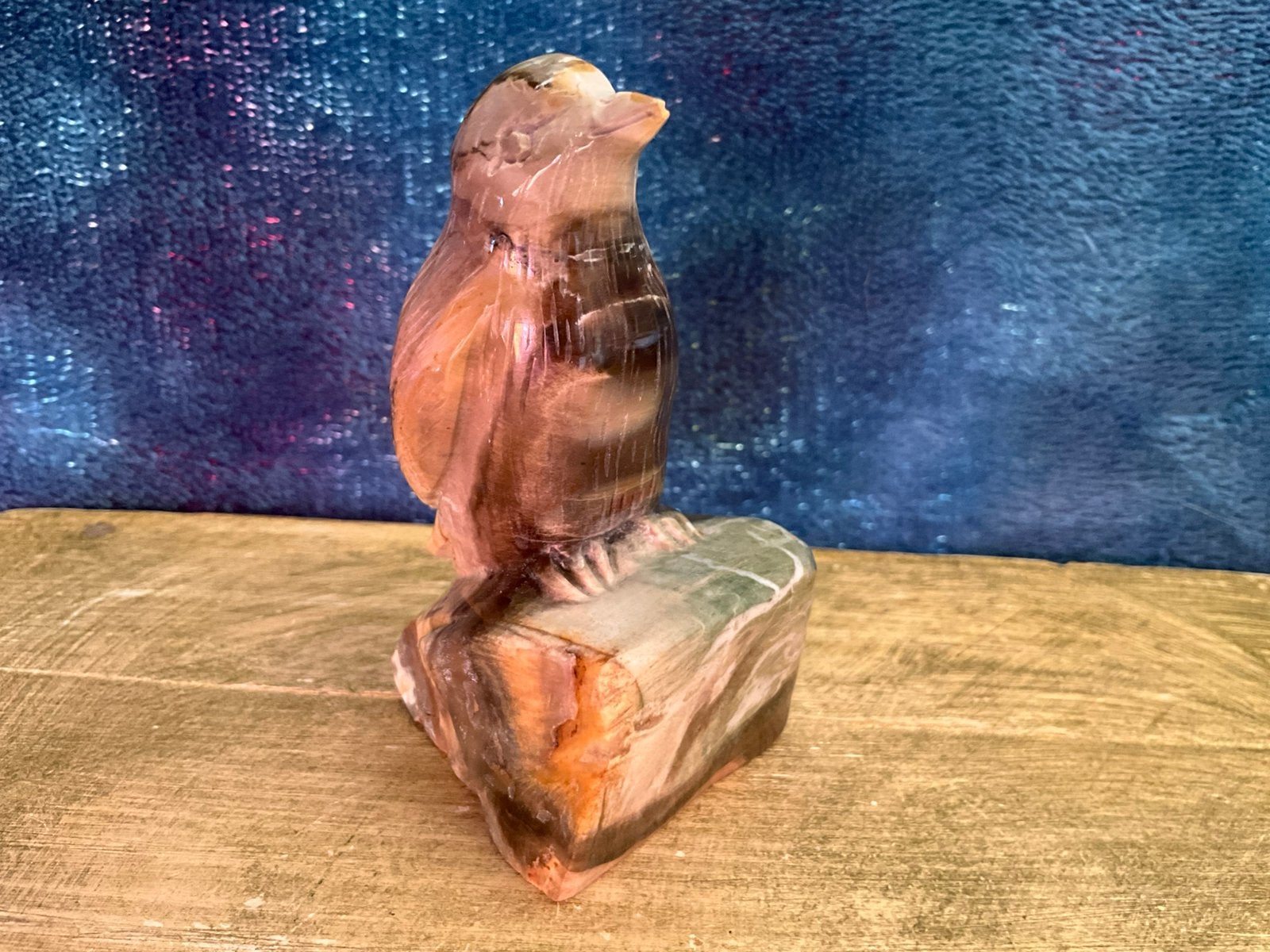 Bijzondere vogel verschillende mineralen rozenkwarts en jade, Ophalen of Verzenden