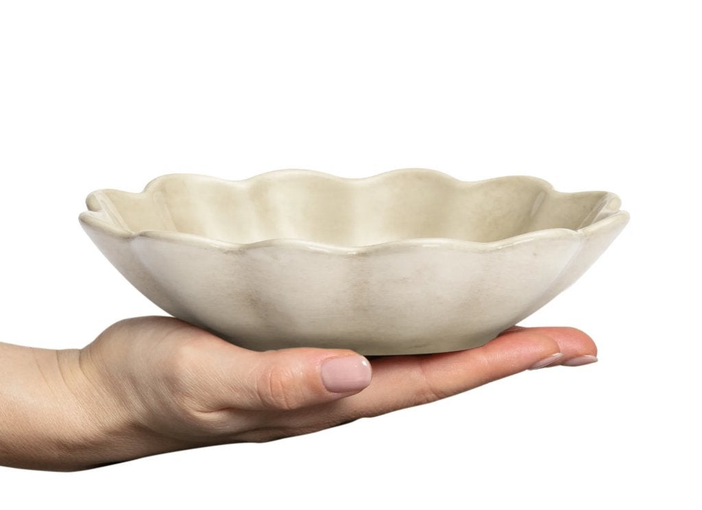 Mateus - Oyster schaal – zand 16x18 cm, Caravans en Kamperen, Ophalen of Verzenden