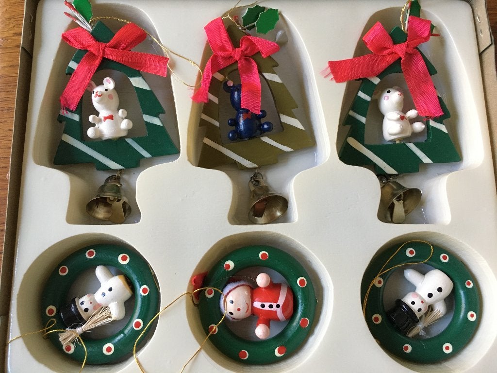 Kerstboomhangers van Hout o.a. "Sneeuwpopjes" Nieuw in Doos, Ophalen of Verzenden, Nieuw