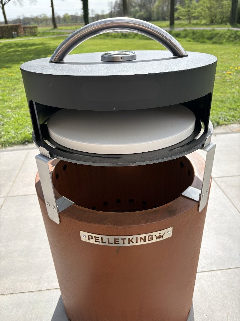 PelletKing rookloze vuurkorf 18 inch met BonFeu pizzaoven, Tuin en Terras, Verzenden, Nieuw, Vuurton