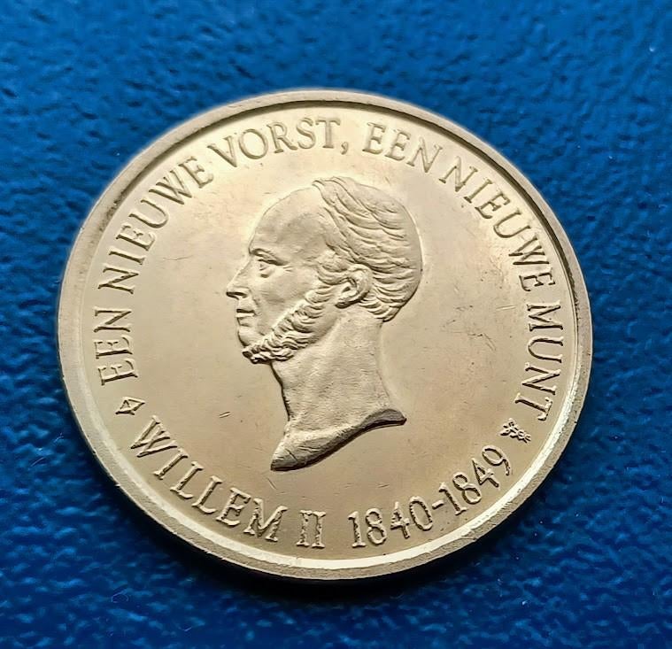 Penning Het Nederlands Muntmuseum Willem II - 1998, Postzegels en Munten, Penningen en Medailles, Verzenden, Overige materialen