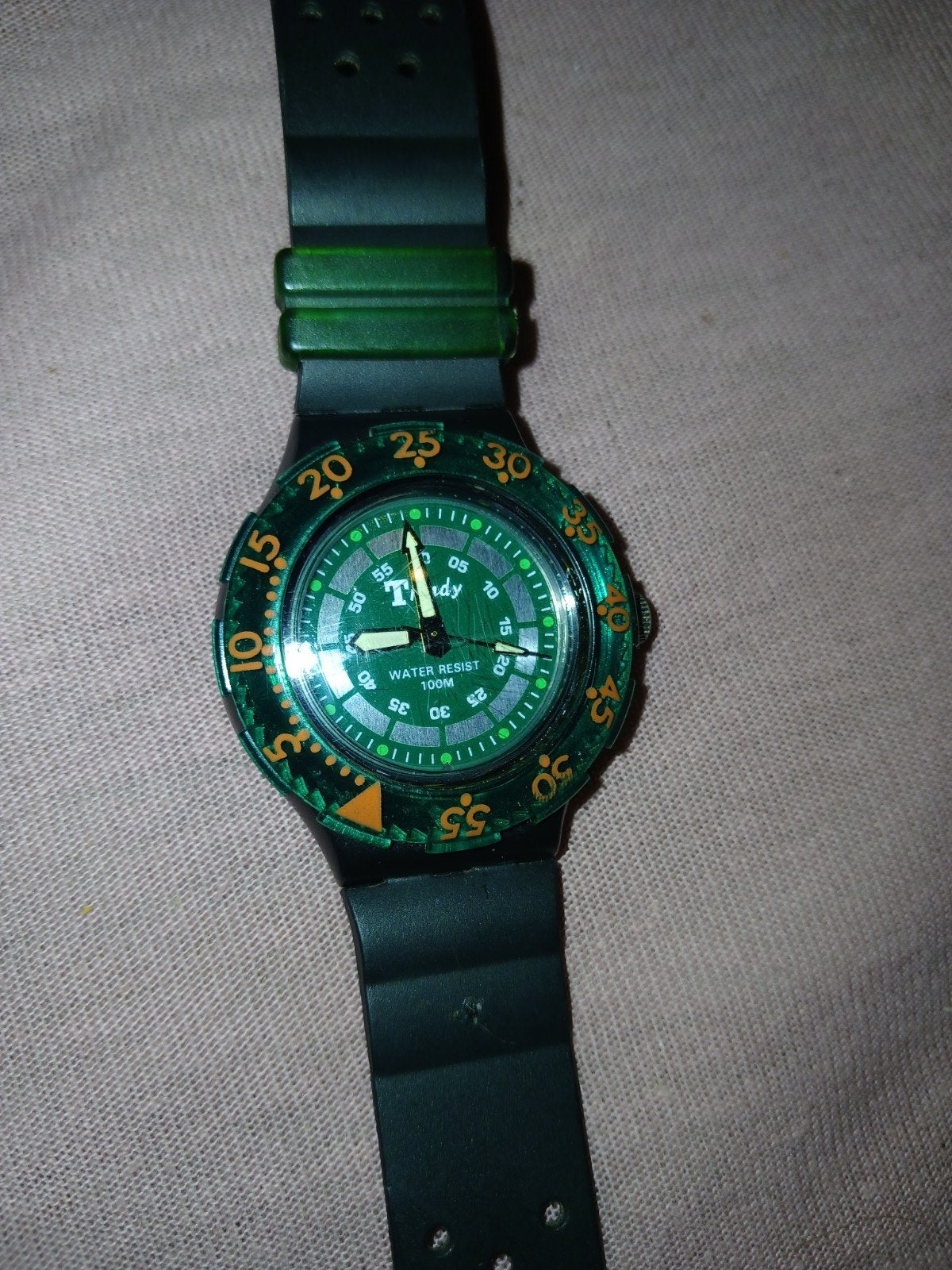 waterdicht horloge, Ophalen, Zo goed als nieuw, Groen, Jongen of Meisje