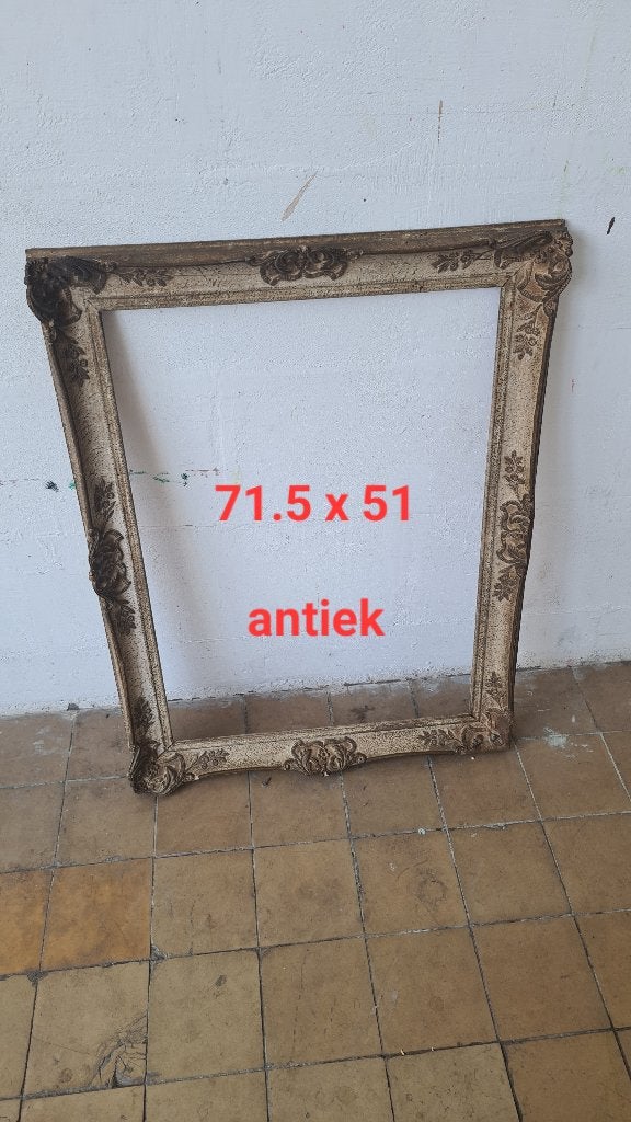 Lijst 51 x 71.5 Antiek Baroc, Huis en Inrichting, Woonaccessoires | Lijsten, Ophalen, Minder dan 50 cm, Gebruikt, 50 tot 75 cm