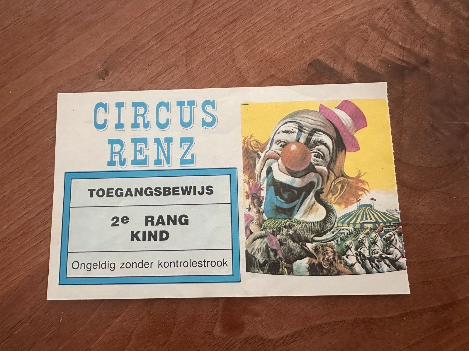 Circus Renz toegangsbewijzen uit 1991, Verzamelen, Ophalen of Verzenden, Zo goed als nieuw, Overige typen