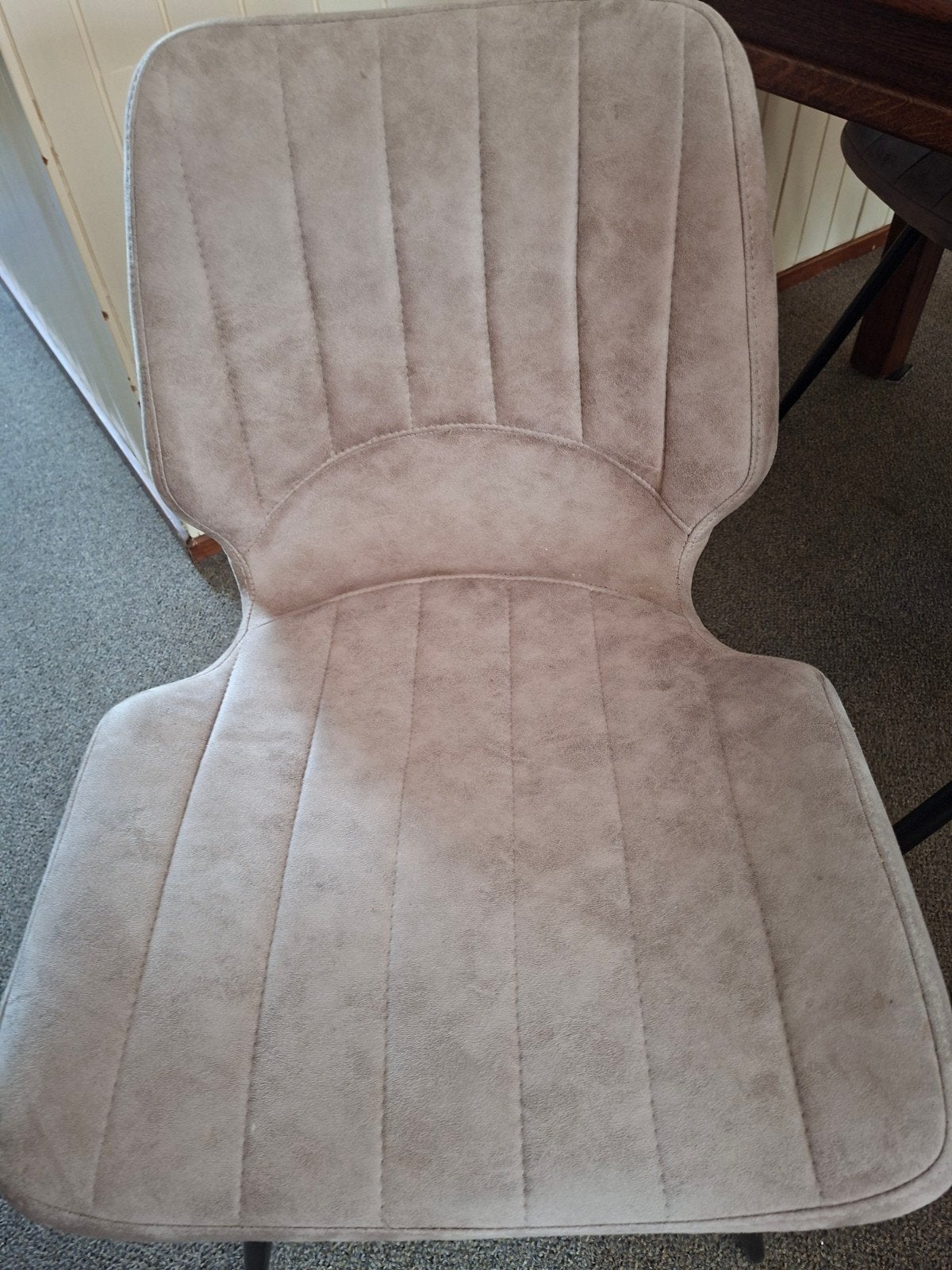 eetkamerstoelen taupe 4 stuks, Ophalen, Zo goed als nieuw, Overige kleuren, Vijf, Zes of meer stoelen