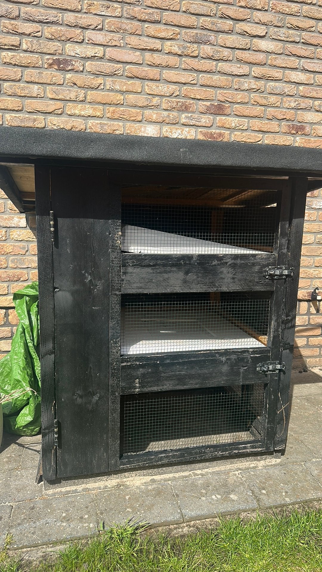 Mooi konijnenhok 3 verdiepingen, Dieren en Toebehoren, 110 cm of meer, Ophalen of Verzenden, Zo goed als nieuw, 90 cm of meer
