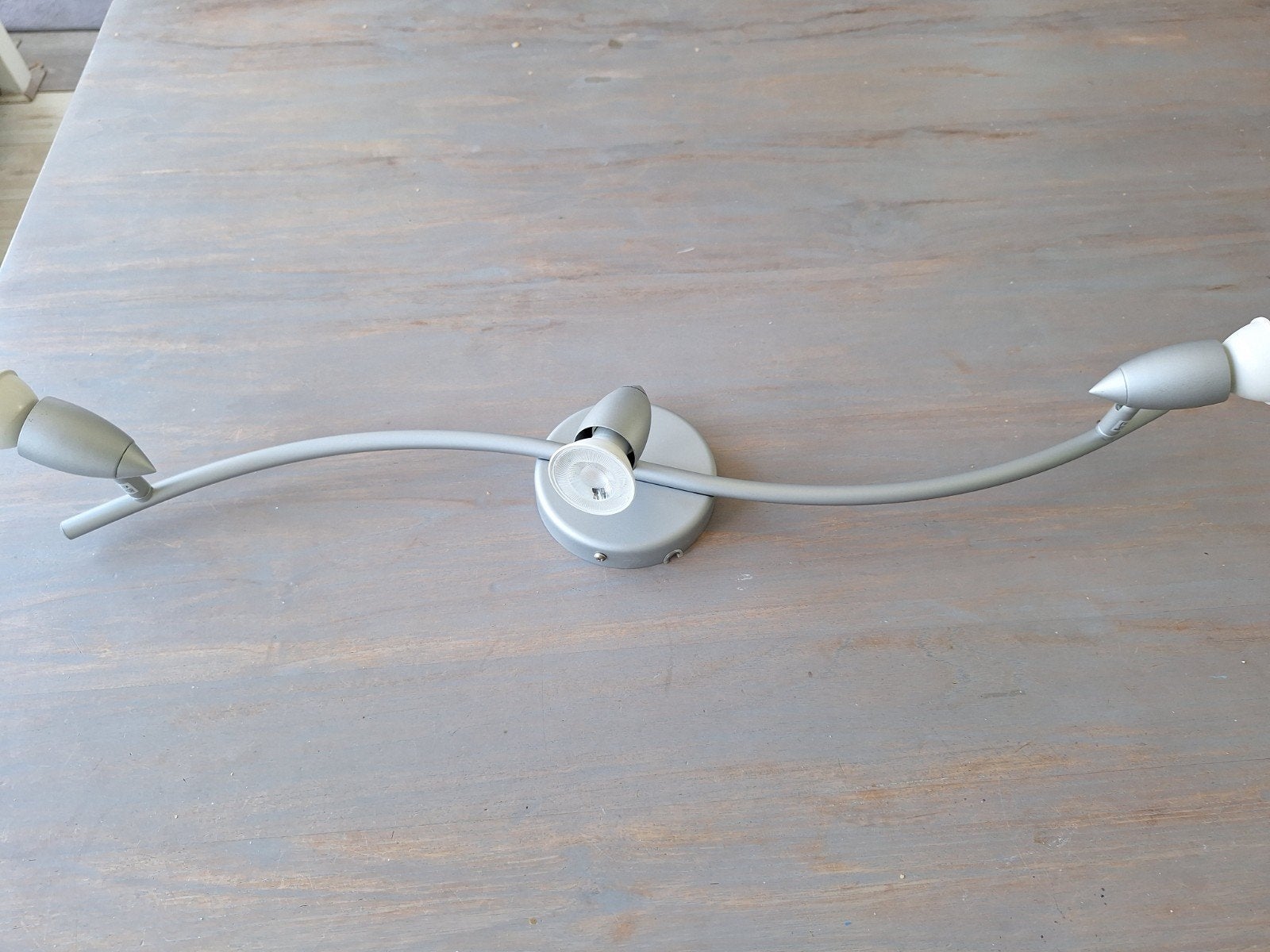 Moderne plafondspot met 3 LED lampen, Gebruikt, Metaal of Aluminium, Ophalen of Verzenden, Modern