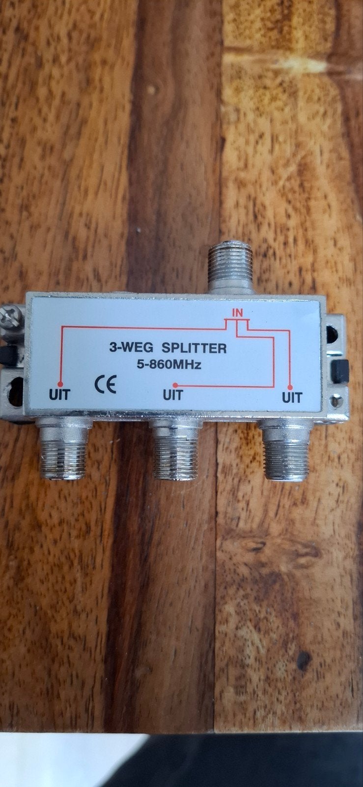 3-Weg Coax Splitter 5-860MHz, Ophalen of Verzenden, Gebruikt, Coaxiale kabel