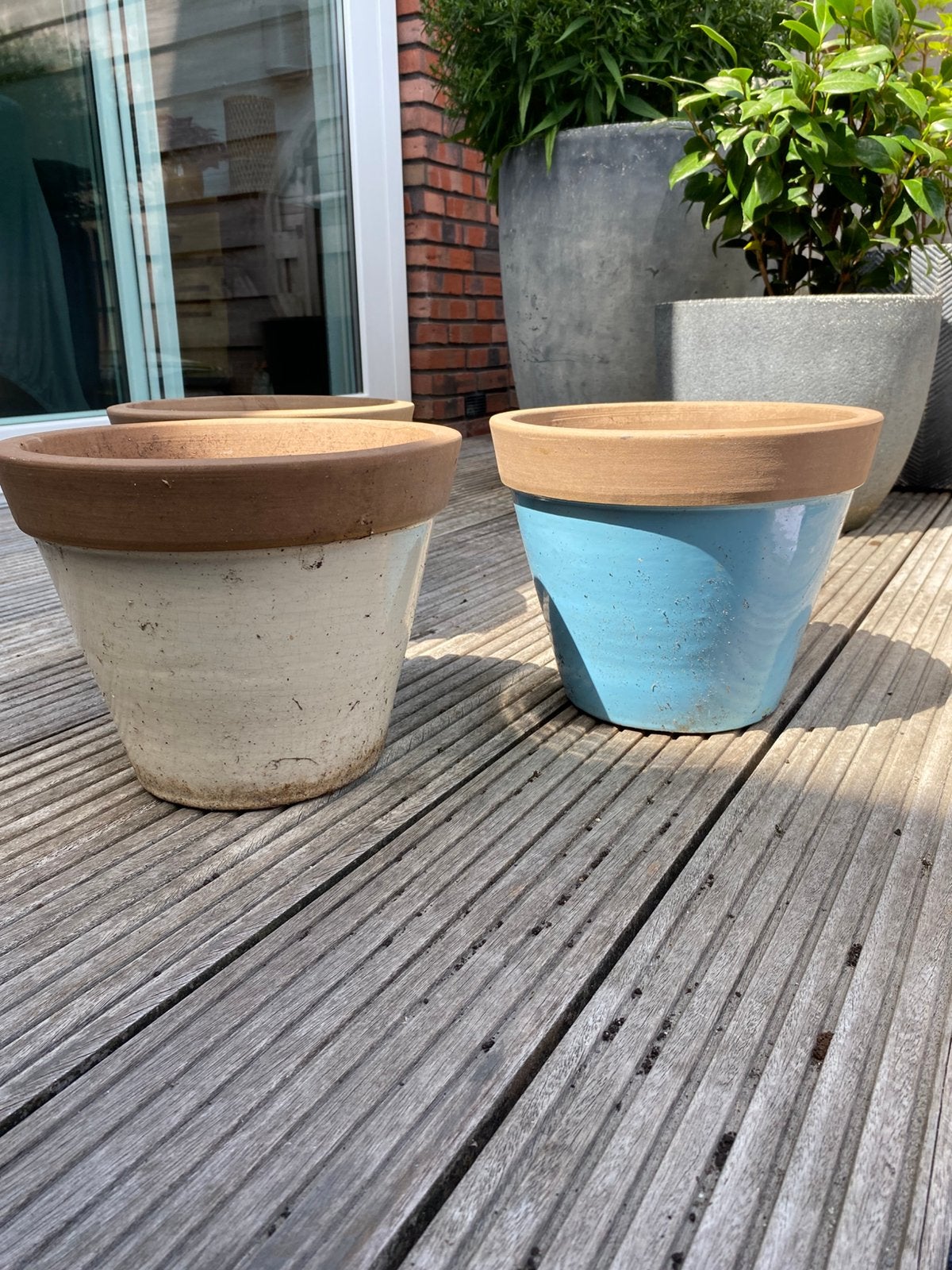Bloempotten voor buiten, Tuin en Terras, Bloempotten, Gebruikt, Rond, Minder dan 40 cm, Terracotta