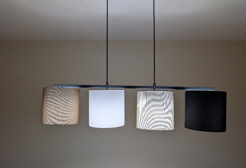 Te koop hanglamp met vier lichtpunten van Westwing, Ophalen, Modern, Scandinavisch, Kunststof, E27 (groot)