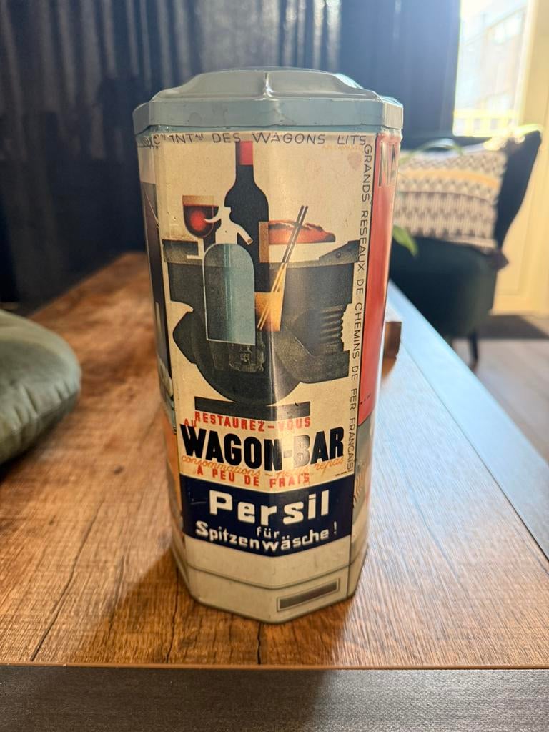 Groot Oud reclame blik bord cassandre design (geen emaille), Verzamelen, Blikken, Ophalen of Verzenden, Zo goed als nieuw, Overige