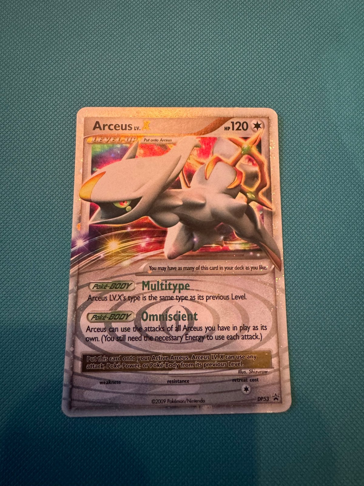 Arceus Lv.X dp53 promo, Hobby en Vrije tijd, Verzamelkaartspellen | Pokémon, Ophalen of Verzenden, Zo goed als nieuw