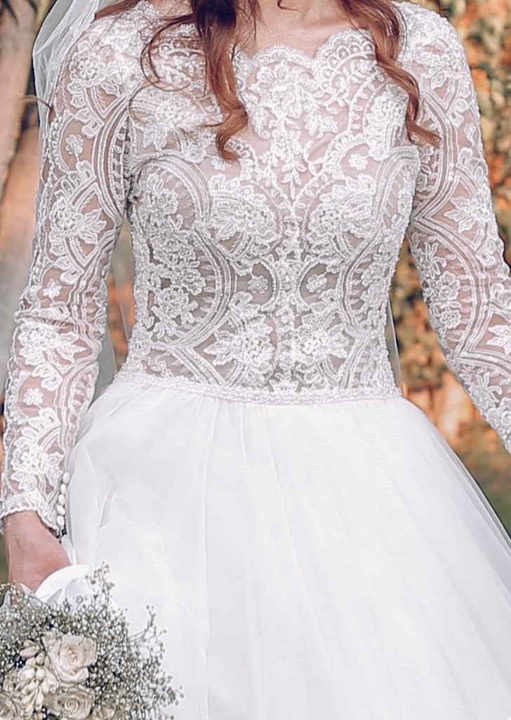 Trouwjurk Maggie Sottero, Kleding | Dames, Trouwkleding en Trouwaccessoires, Zo goed als nieuw, Trouwjurk, Wit, Ophalen of Verzenden