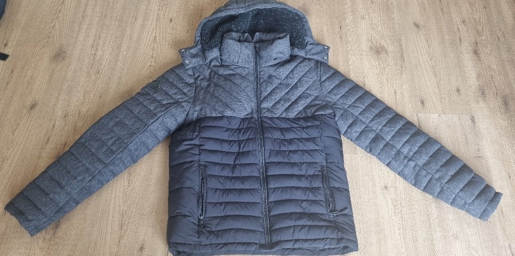 Superdry winterjas, Maat 48/50 (M), Ophalen of Verzenden, Zo goed als nieuw, Grijs