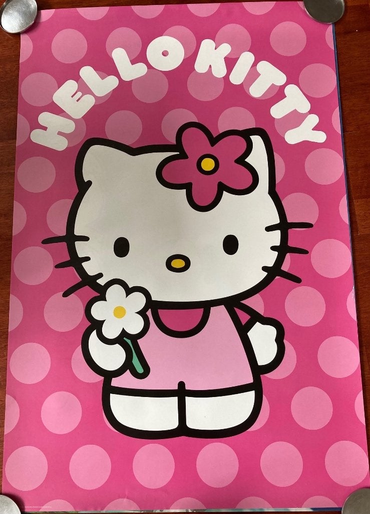 HELLO KITTY poster, Ophalen, Zo goed als nieuw, Wanddecoratie