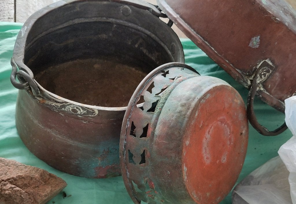 koperen potten, Ophalen, Koper