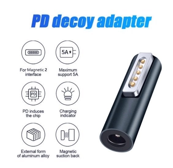 Pd dc5521 vrouwelijk naar magsafe 1 voor macbook air/pro, Ophalen of Verzenden, Nieuw